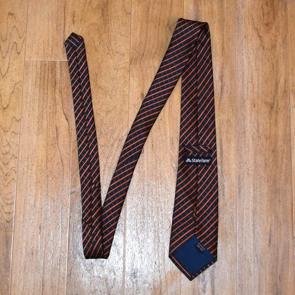 [Set of 2] State Farm San Francisco Giants Promotional Orange/Black Stripe Ties - Picture 3 of 9